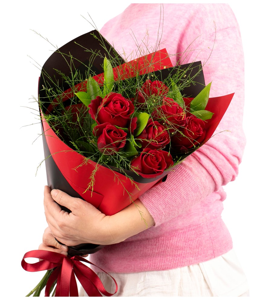 You are My Flower - 7'li Kırmızı Gül Buketi 