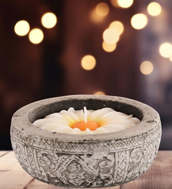 %100 Doğal Soya Wax Kayıp Hazineler Papatya Dekoratif Mum
