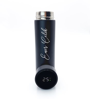 Kişiye Özel Siyah 500 ML Dereceli Termos