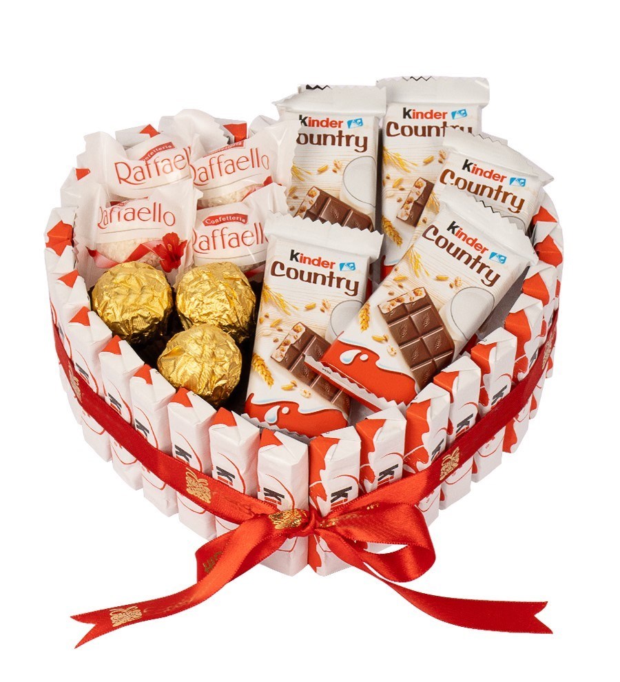 Kinder Kaplı Kalp Gourmet Çikolata