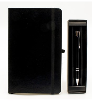 Siyah Defter & Siyah Tükenmez Kalem Hediye Seti