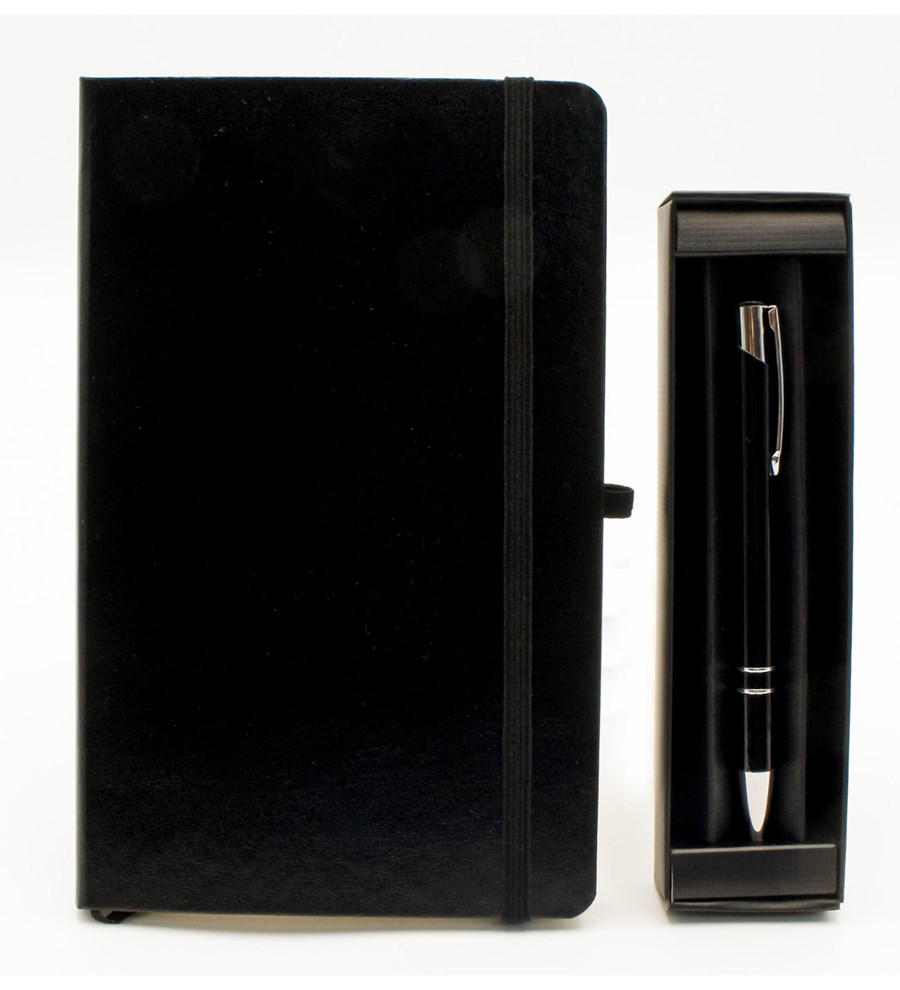 Siyah Defter & Siyah Tükenmez Kalem Hediye Seti