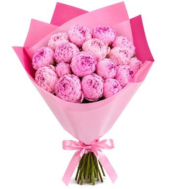 Lilyana Flowers - 15'li Pembe Şakayık Buketi