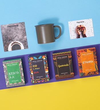 Retro Haki Kupalı Dünya Kahveleri Hediye Kutusu