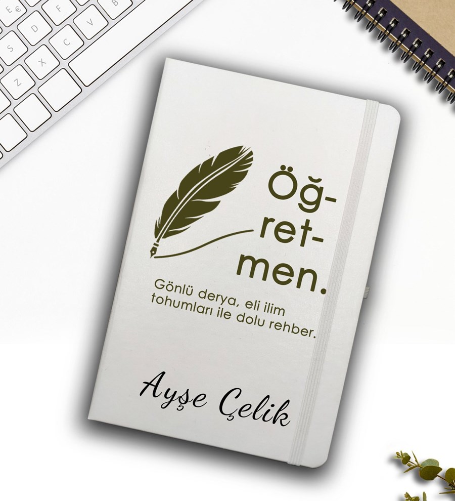 Öğretmenler Günü Temalı Kişiye Özel Kişiye Özel Defter & Fincan & Kalem & Çay Fincanı Hediye Seti