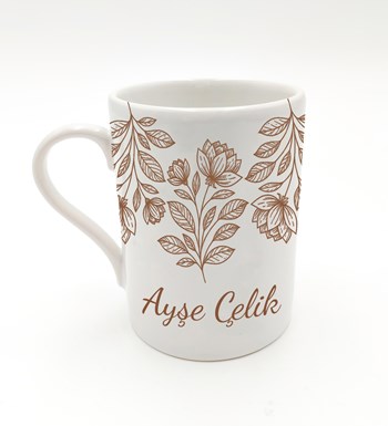 Sevgililer Günü Temalı Kişiye Özel Beyaz Defter & Beyaz Kupa & Metal Mum & Kalem & Çubuk Tütsü Hediye Seti