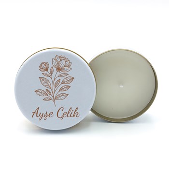 Sevgililer Günü Temalı Kişiye Özel Beyaz Defter & Beyaz Kupa & Metal Mum & Kalem & Çubuk Tütsü Hediye Seti