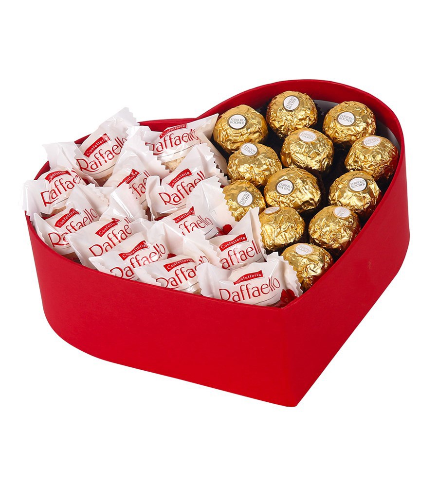 Rocher&Raffaello Çikolatalı Kalp Kutu