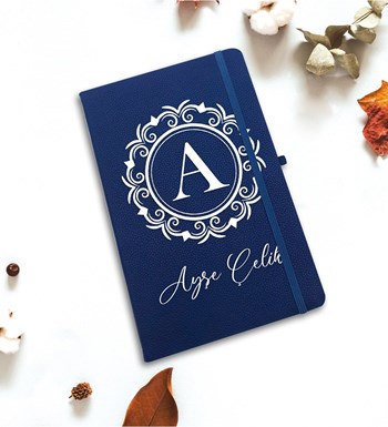 Kişiye Özel Defter & Kalem Hediye Seti (Mavi)