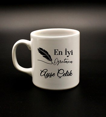 Öğretmenler Günü Tasarımlı Kişiye Özel Beyaz Kupa & Bükülebilir Masa Lambası