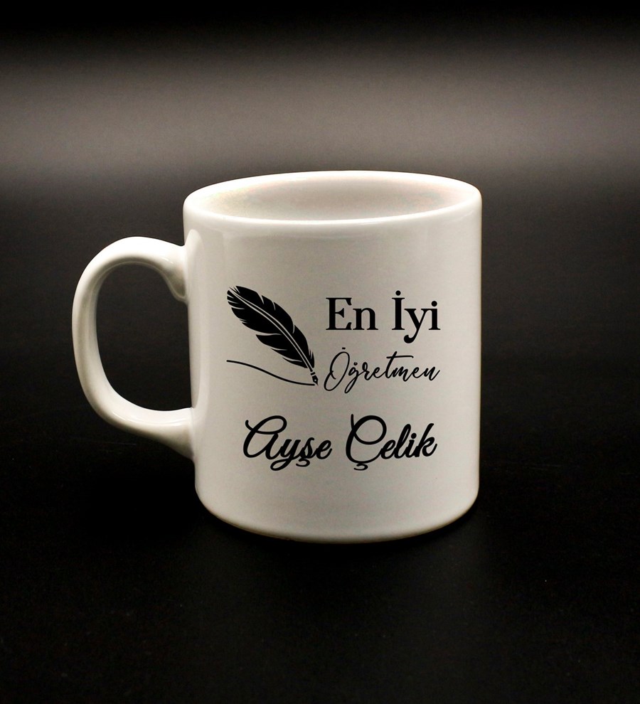 Öğretmenler Günü Tasarımlı Kişiye Özel Beyaz Kupa & Bükülebilir Masa Lambası