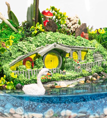 Shire Serisi Huzurlu Hobbit Bahçesi Mini Orkide Göl Evi Tasarım - Oslo