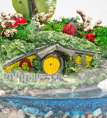 Shire Serisi Hobbit Bahçesi Mini Orkide Teraryum