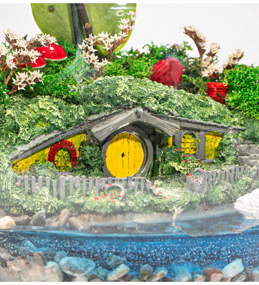 Shire Serisi Hobbit Bahçesi Mini Orkide Teraryum