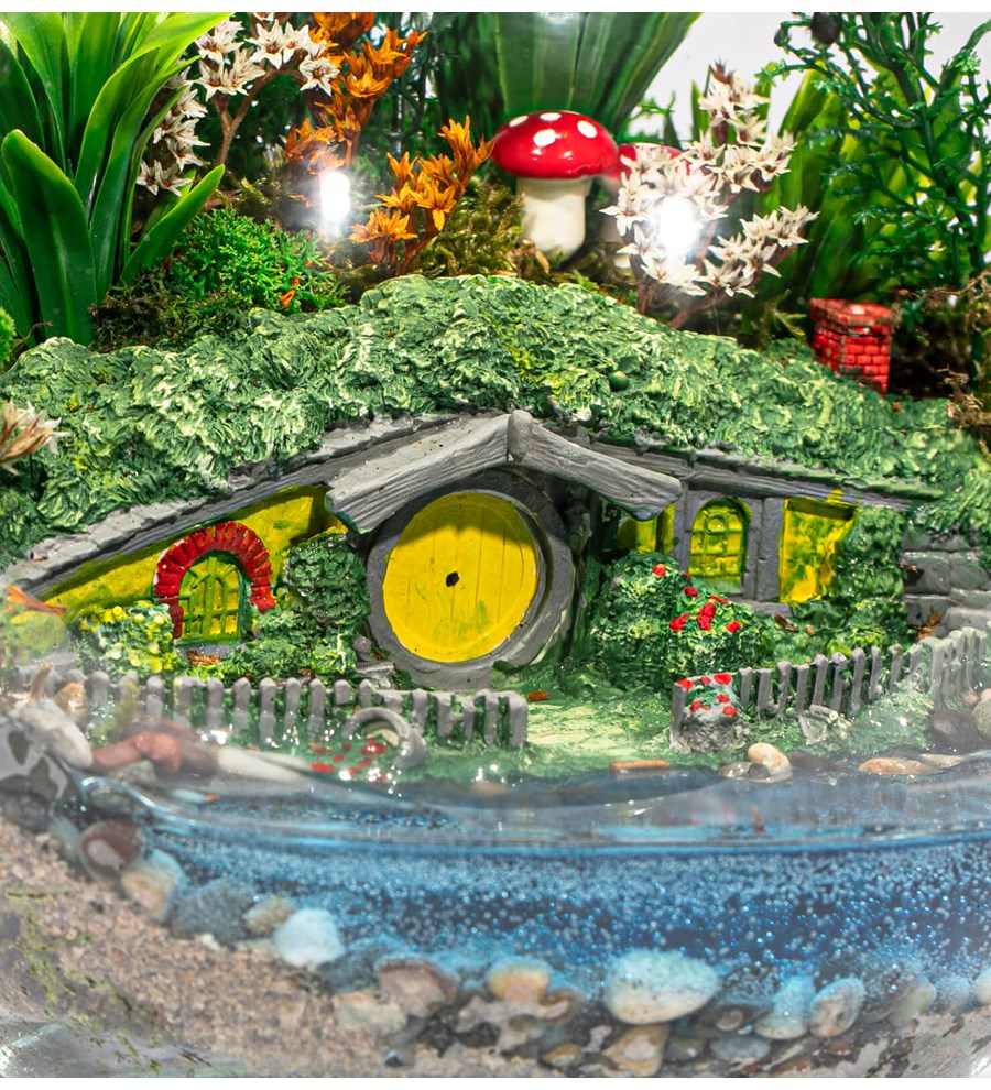 Shire Serisi Hobbit Bahçesi Yapay Göl Evi Teraryum
