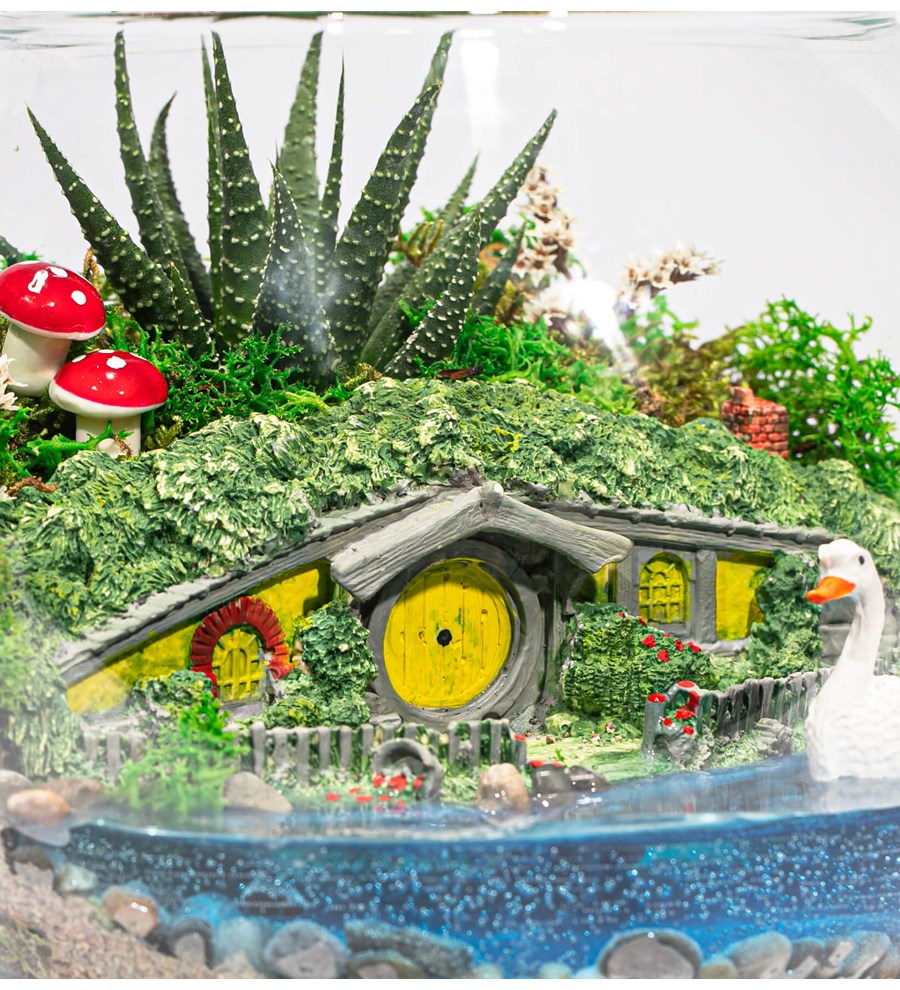 Shire Serisi Hobbit Bahçesi Haworthia Göl Evi Teraryum