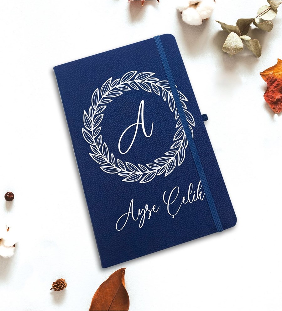 Kişiye Özel Defter & Kalem Hediye Seti (Mavi)