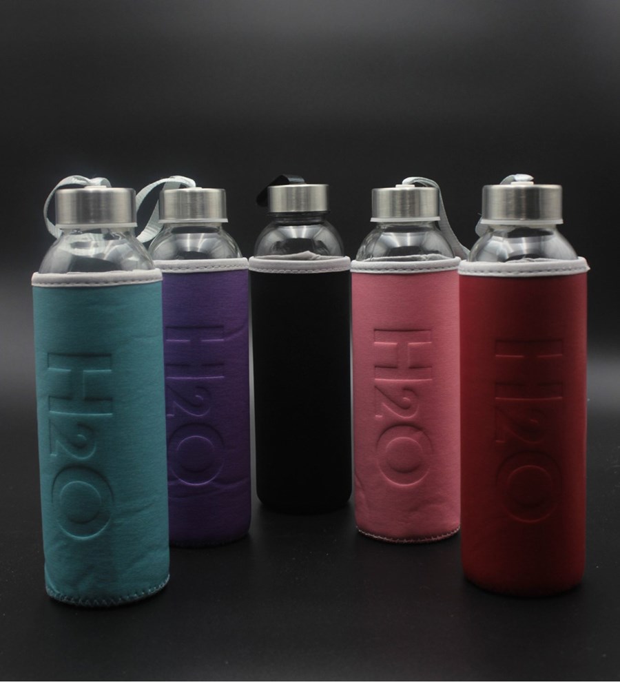 Sevgililer Gününe Özel H2O Kılıflı Cam Suluk& Kişiye Özel Baş Harf ve Özel Kalp Tasarımlı Siyah Kupa & Jacobs Monarch Kahve Hediye Seti (Model 1)