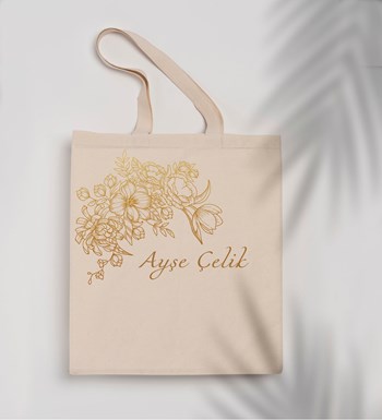 Kişiye Özel Gold Tasarımlı Kavas Çanta