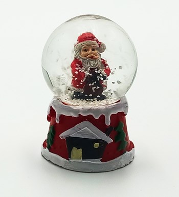 Yılbaşına Özel Mutlu Yeni Yılla Temalı Kırmızı Kupa & Noel Baba Kar Küresi Hediye Seti (Gold)