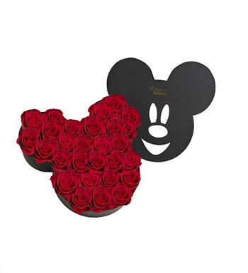 mickey kutuda kırmızı gül