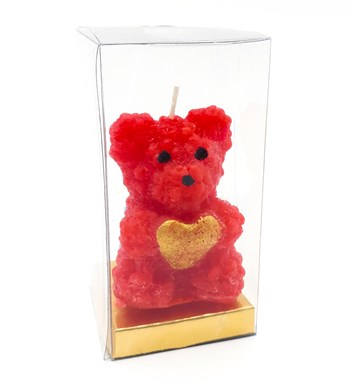 Sevgililer Günü Temalı Kişiye Özel Kırmızı Kupa & Ayıcık Mum & Kalpli Kırmızı Anahtarlık Hediye Seti