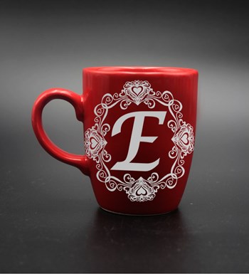 Sevgililer Gününe Özel, Kişiye Özel Harf Baskılı Kırmızı Kupa & Kalpli Kar Küresi & Kırmızı Kadın Cüzdanı Hediye Seti (Model 1)