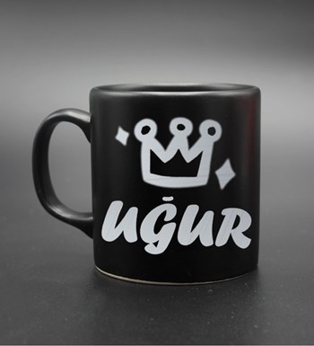 Sevgililer Gününe Özel H2O Kılıflı Cam Suluk& Kişiye Özel Baskılı Siyah Kupa & Jacobs Filtre Kahve Hediye Seti (Model 1)