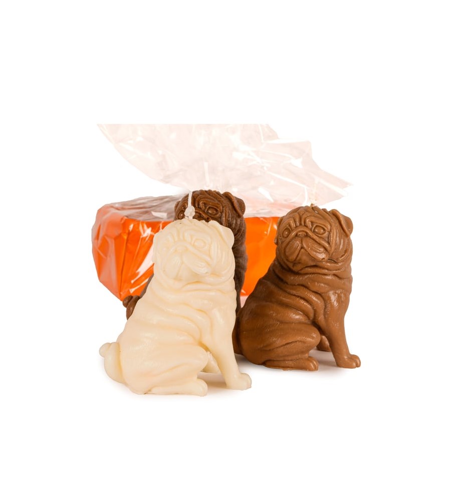 3'lü Kahverengi- Beyaz Pug Mum Tasarım