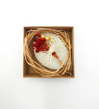 Yılbaşına Özel Çam Ağaç & Kişiye Özel Kanvas Makyaj Çantası& Kokulu Sabun & Bubble Mum Hediye Seti