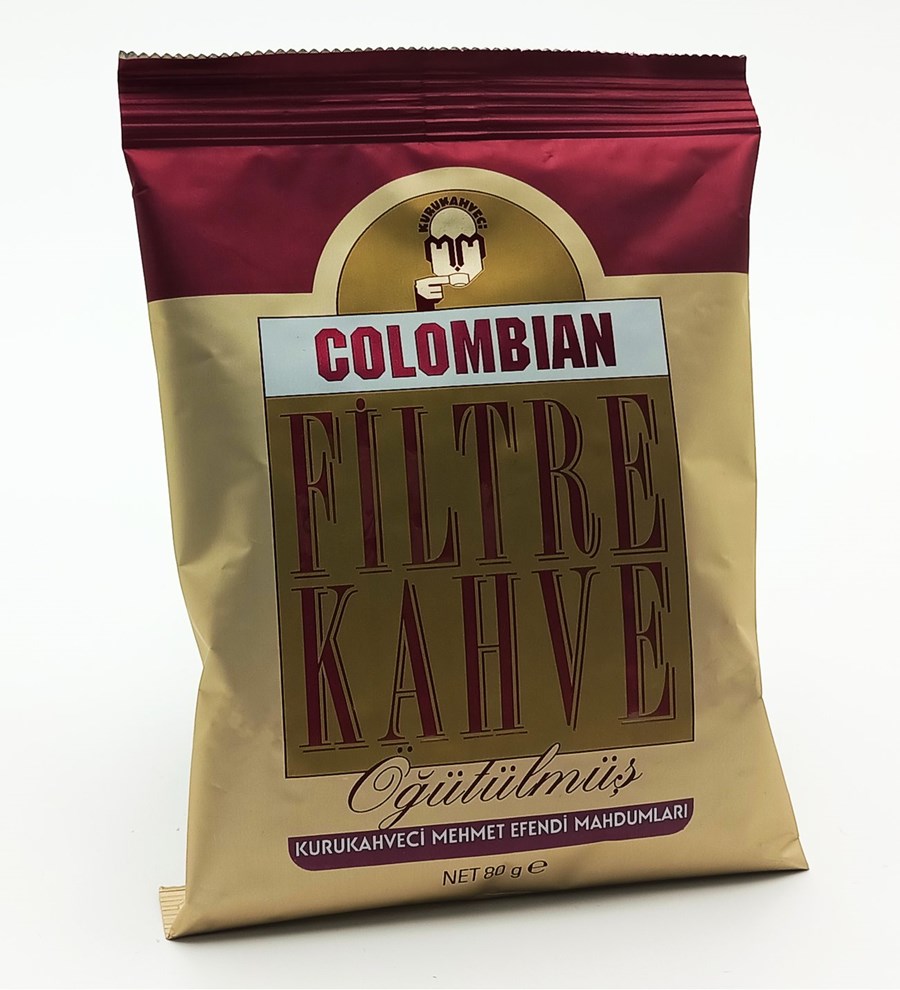 Yılbaşına Özel Happy New Year Temalı Kırmızı Kupa & H2O Kılıflı Cam Suluk  & Colombian Filtre Kahve Hediye Seti (Model 1)