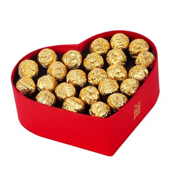 Gold Fındıklı Çikolatalı Kalp Kutu