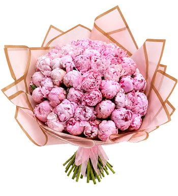 Lilyana Flowers - 50'li Pembe Şakayık Buketi