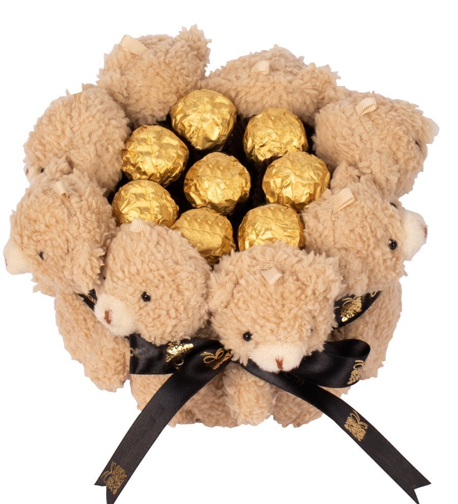 Peluş Kaplı Gold Fındıklı Çikolata