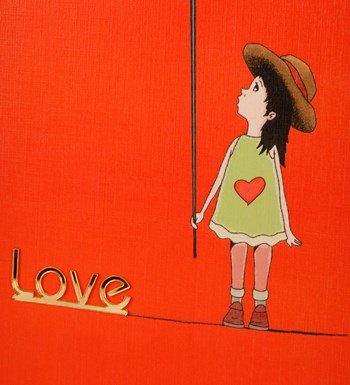 Sevgililer Günü Özel Aynalı Love ve Kalpli Ahşap Çerçeve