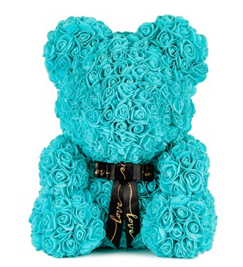 Teddy Rose Bear - Turkuaz Gül Ayıcık