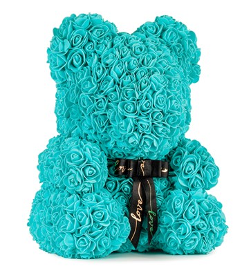 Teddy Rose Bear - Turkuaz Gül Ayıcık