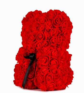 Little Teddy Rose Bear - Kırmızı Gül Ayıcık