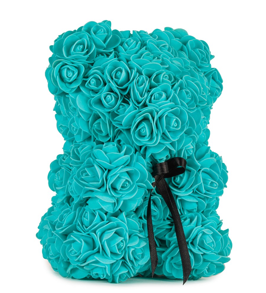 Little Teddy Rose Bear - Turkuaz Gül Ayıcık
