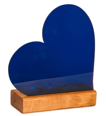 Lacivert Kalpli Pleksi 3'lü Tealight Mum
