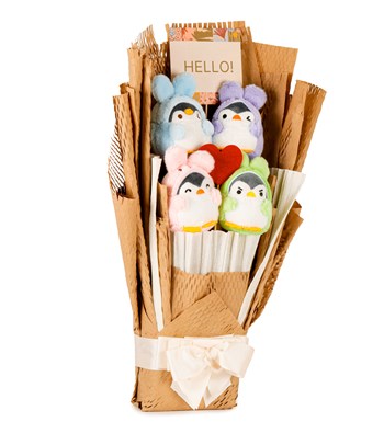 Kraft Serisi - Sevimli Penguenler Buketi