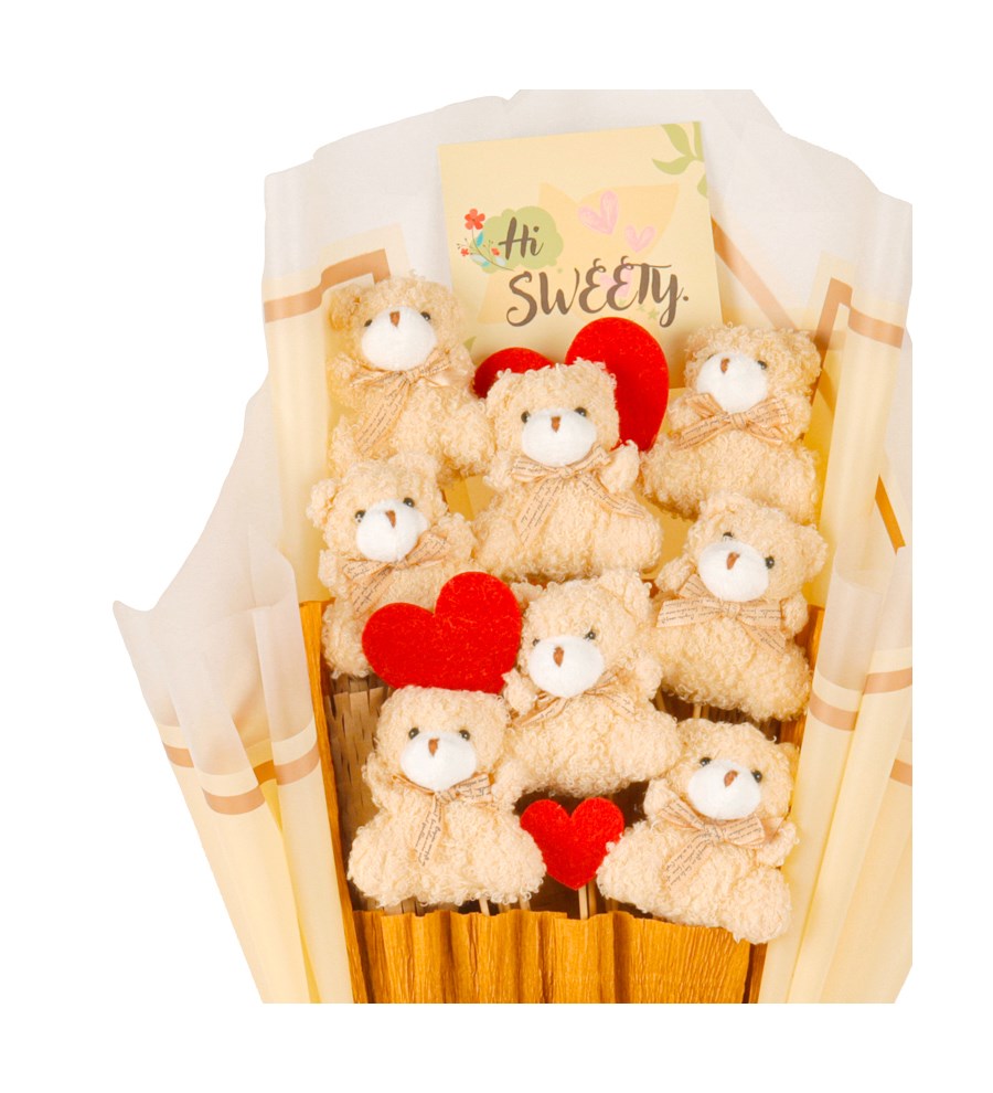Yellow Serisi - Peluş Ayıcık Buketi