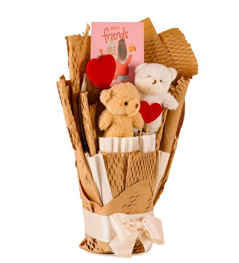 Little Kraft Serisi - Best Friends Alyanak Peluş Ayıcık Buketi