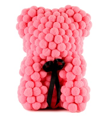 Little Teddy Pompom Bear - Pembe Ponpon Ayıcık