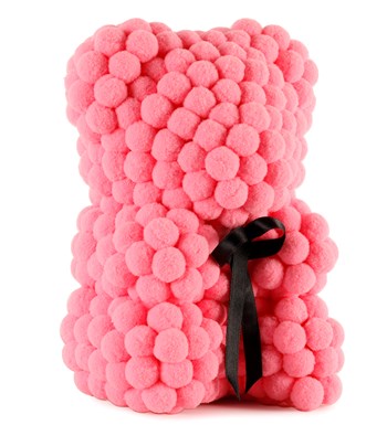 Little Teddy Pompom Bear - Pembe Ponpon Ayıcık