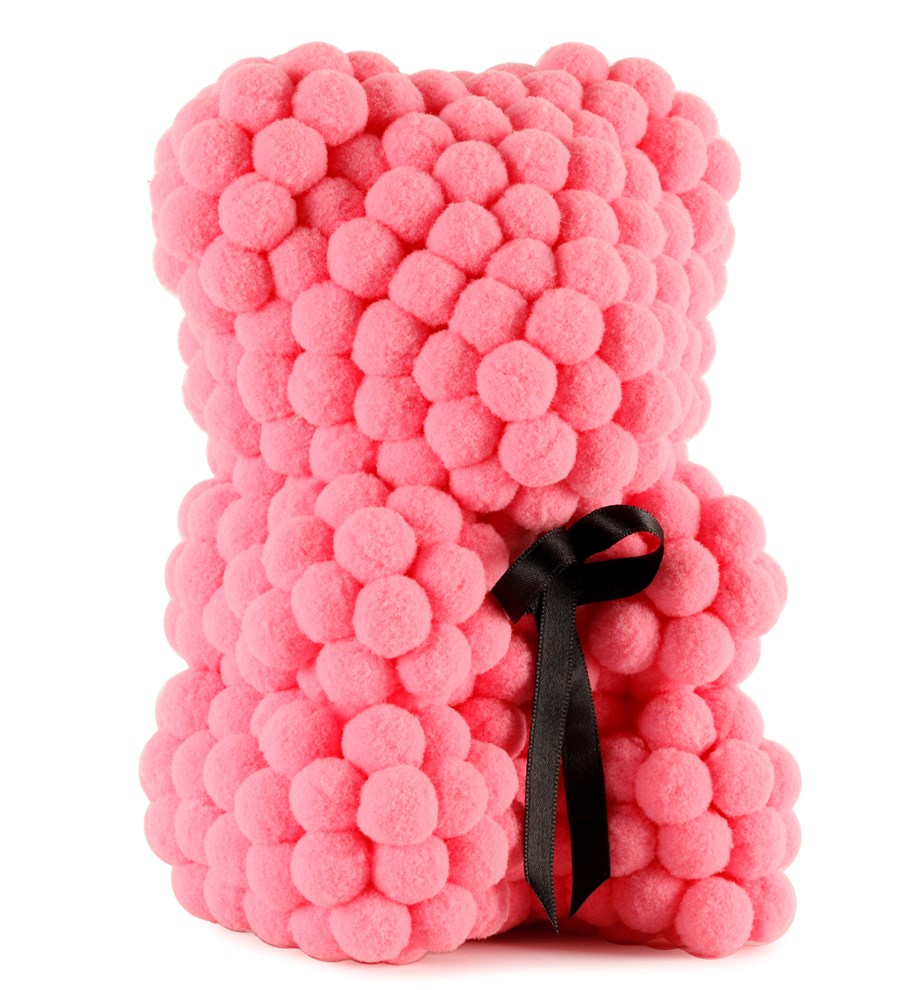 Little Teddy Pompom Bear - Pembe Ponpon Ayıcık