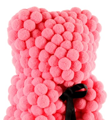 Little Teddy Pompom Bear - Pembe Ponpon Ayıcık