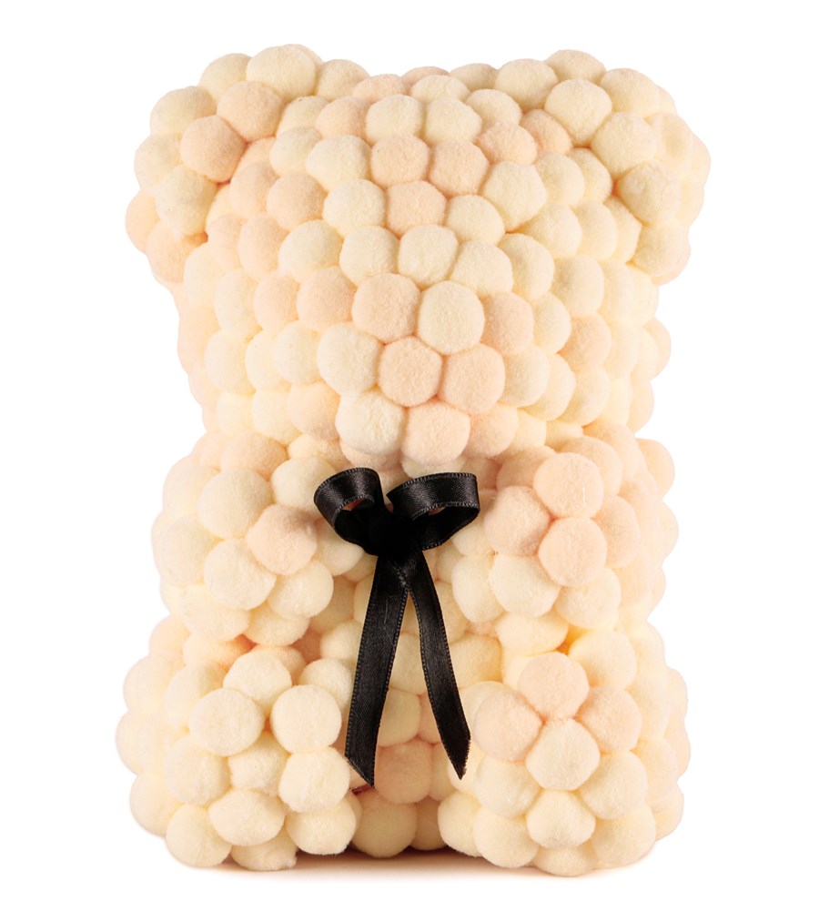 Little Teddy Pompom Bear - Krem Ponpon Ayıcık