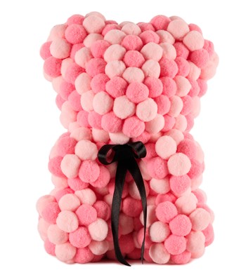 Little Teddy Pompom Bear - Pembe Mix Ponpon Ayıcık
