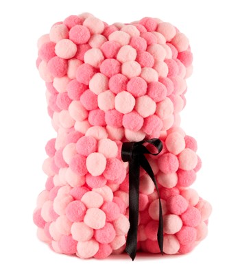 Little Teddy Pompom Bear - Pembe Mix Ponpon Ayıcık
